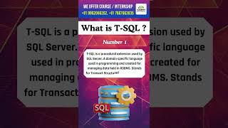 What is TSQL   Learn TSQL  Features of TSQL  kaashiv venkat sql sqlforbeginners tsql [upl. by Miarzim]