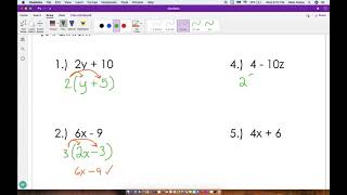 Factoring Expressions Using the GCF [upl. by Latif407]