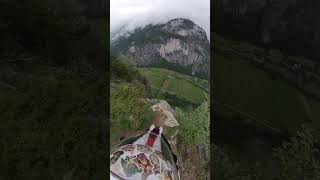 Cold BASE jump in lauterbrunnen switzerland [upl. by Lassiter]