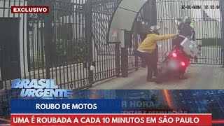 REPORTAGEM ESPECIAL uma moto é roubada a cada dez minutos em SP  Brasil Urgente [upl. by Yttisahc]