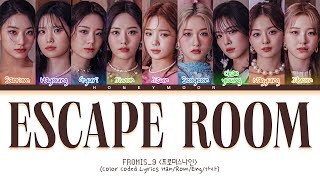 fromis9 Escape Room Lyrics 프로미스나인 Escape Room 가사 Color Coded Lyrics [upl. by Nahsin]