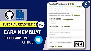 Cara Membuat File Readmemd Github  Buat File Readme Github [upl. by Adnohsed]