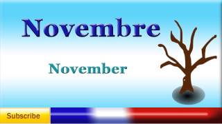 French Lesson 45  Learn French Months Of The Year  Les mois de lannée  meses del año francés [upl. by Etteiluj]