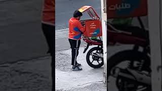 Talabat delivery boy viral video [upl. by Anirtac]