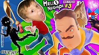 SCARY HELLO NEIGHBOR DREAM SHADOW MAN FGTEEV BUTT KICKED COKE amp MENTOS EXPERIMENT Basement Beta 3 [upl. by Eiltan874]