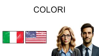 🇮🇹 🇺🇸 Impara lINGLESE AMERICANO facilmente  Colori  Vocabolario [upl. by Anali]