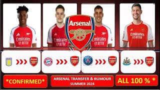 Arsenal Transfer 2024  Confirmed amp Rumours With Watkins Season 20242025  Update 14 July 2024 [upl. by Alisan911]