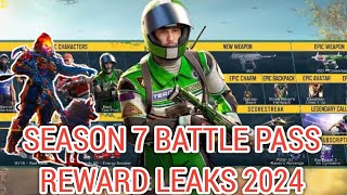 codm Season 7 Battle Pass All Rewards Leaks 2024  codm Season 7 BP Characters Leaks 2024 [upl. by Llyrat]