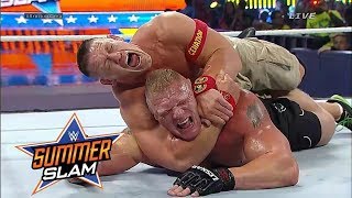 Brock Lesnar vs John Cena Match at Summerslam 2014 Highlights HD [upl. by Akyssej]