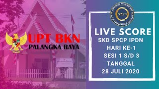 LIVE SCORE SKD SPCP IPDN HARI KE1 SESI 1 SD 3 TANGGAL 28 JULI 2020 [upl. by Nevi]