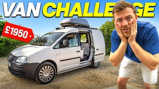 24hr Campervan Challenge in Tiny VW Caddy its so small [upl. by Brenner]