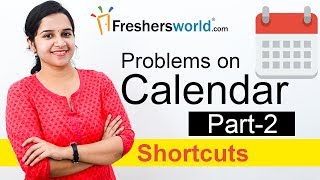 Aptitude Made Easy  Problems on Calendar 2 Basics and Methods Shortcuts Time and Date [upl. by Nelo812]