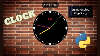 Make a Fancy Looking Clock in Python with Ursina Engine [upl. by Oivalf]