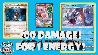 Gyarados Does 200 Damage for 1 Energy in Expanded Pokémon Deck [upl. by Kiri]