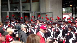 Ohio State Band Marching to St John Arena from Ohio Stadium Sept 24 2011 [upl. by Yecram]