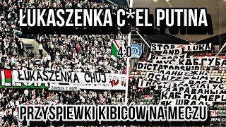 ŁUKASZENKA CEL PUTINA  Kibice z przyśpiewkami na meczu Legia 40 Dynamo Mińsk 07112024 [upl. by Pinette925]