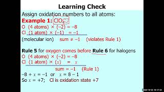 Ch 5 Assigning Oxidation Numbers and Balancing REDOX Reactions [upl. by Waal]