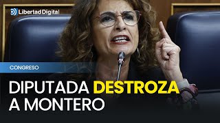 Una diputada del PP destroza a Montero por la corrupción del Gobierno presunta [upl. by Annoved]