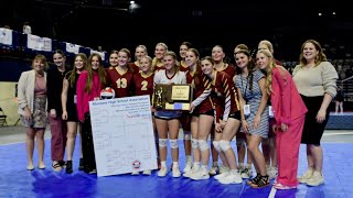 State C volleyball Circle conquers Gardiner Worthington Arena to complete unbeaten season [upl. by Llennor]