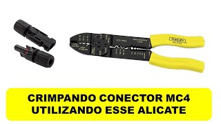 Como crimpar conector MC4 utilizando Alicate Simples Multi Uso [upl. by Stent296]