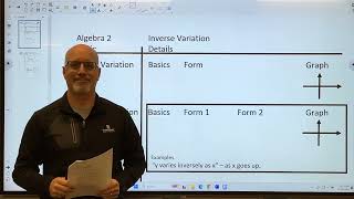 Alg 2 Topic 41 Inverse Variation [upl. by Suoirred]