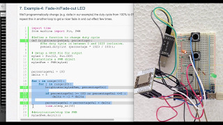 FadeinFadeout LED  PWM  ESP8266  MicroPython [upl. by Sarene]