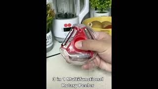 MultiFunctional 3in1 Rotary paring Knife Fruit Peeler Kitchen Stainless Steel Vegetable Shredder [upl. by Wooster]