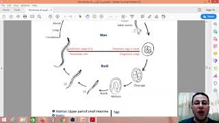 Nematoda  3  Ancylostoma duodenale [upl. by Nemracledairam]