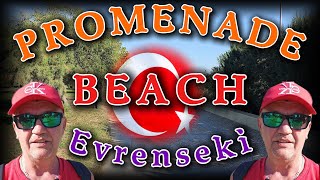 Promenade Beach Evrenseki Kumkoy Turkey LifeSound [upl. by Anaerb]