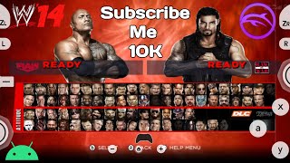 WWE 2K14 Wii New Game For Dolphin MMJR 20 Emulator On Android  The Rock Vs Roman Reigns  Gameplay [upl. by Rosen]