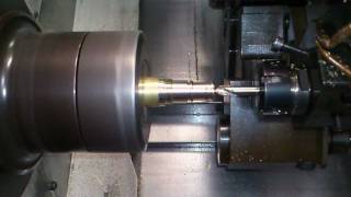 Machineing a brass part on Mori Seiki SL153  DKER [upl. by Enal156]