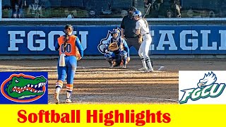 10 Florida vs Florida Gulf Coast Softball Game Highlights March 20 2024 [upl. by Madalyn]