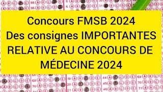 concours Médecine FMSB 2024 Des dispositions importantes [upl. by Worden]