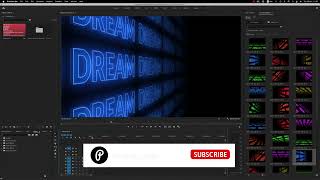 Neon Titles Backgrounds 4K PR Tutorial Premiere Pro MOGRTs [upl. by Friedlander]