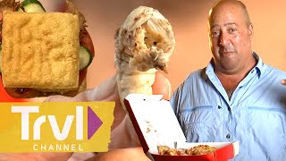 The WILDEST Foods Andrew Couldn’t Finish Eating  Bizarre Foods  Travel Channel [upl. by Eadwine752]