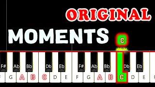 Moments Voice Memo by Tessa  Original Song PIANO Tutorial [upl. by Levinson]