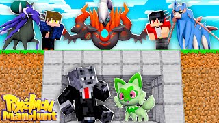 Minecraft Pixelmon Manhunt 1 Speedrunner vs 2 Caçadores mas é MONOTYPE de Pokémon [upl. by Yseult]