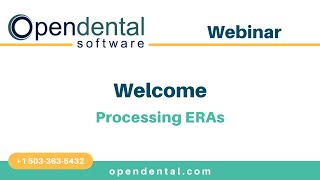 Open Dental Webinar Processing ERAs [upl. by Jarlen]