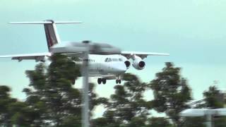 BAE Systems Avro 146RJ85 Brussels airlines  Landing at Heathrow [upl. by Leahci]