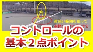 【コントロール基本】ボール軌道のこの2点意識がコントロールがよくなる基本『非常識なテニス上達理論』 [upl. by Affra]