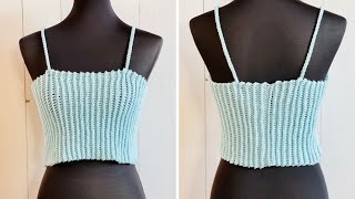 Easy crochet top for beginners size XS5XL  FREE pattern [upl. by Jessica]