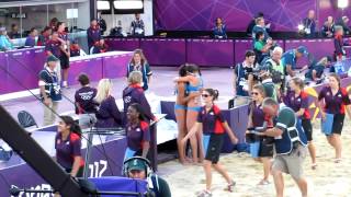 Beach Volleyball  Olympics 2012  Italy  USA  Match Point May Walsh vs Menegatti Cicolari [upl. by Akiram80]