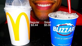 MCDONALDS OREO MCFLURRY VS DAIRY QUEEN OREO BLIZZARD  ICE CREAM PRICES  COMPARISON  BETTER [upl. by Thad]