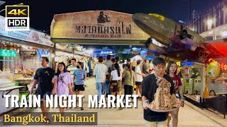 Why Bangkoks Rod Fai Night Market Srinakarin Train Market is an ABSOLUTE MUST 4K HDR [upl. by Janetta]