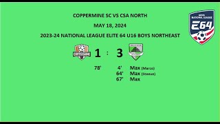 CSA NORTH ELITE 64 2008B v COPPERMINE 051824 [upl. by Kersten]