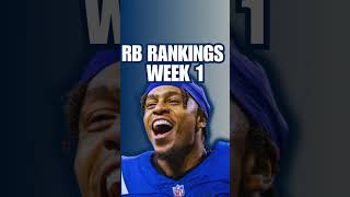 RBs Rankings for Fantasy Football Week 1 nfl shorts [upl. by Maisel166]