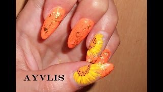 Estate Nail art girasole Flower collab nail art papaveri Beaosaki e ricetta rose Camartamc [upl. by Aicenat]