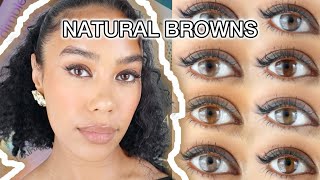 Most Natural Brown Contacts HUGE Haul For Brown Eyes  DimpleColorJust4kira Solotica Desio [upl. by Narud]