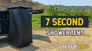 Teehoo 7 Second ChallengeShower tent awning set upawning rooftoptents [upl. by Nwad]