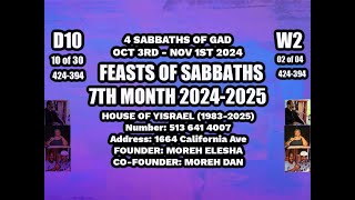 GADM7W2 SHABBAT 2 OF 7TH MONTH 20242025  ‪HOUSEOFYISRAEL‬ [upl. by Lamson930]